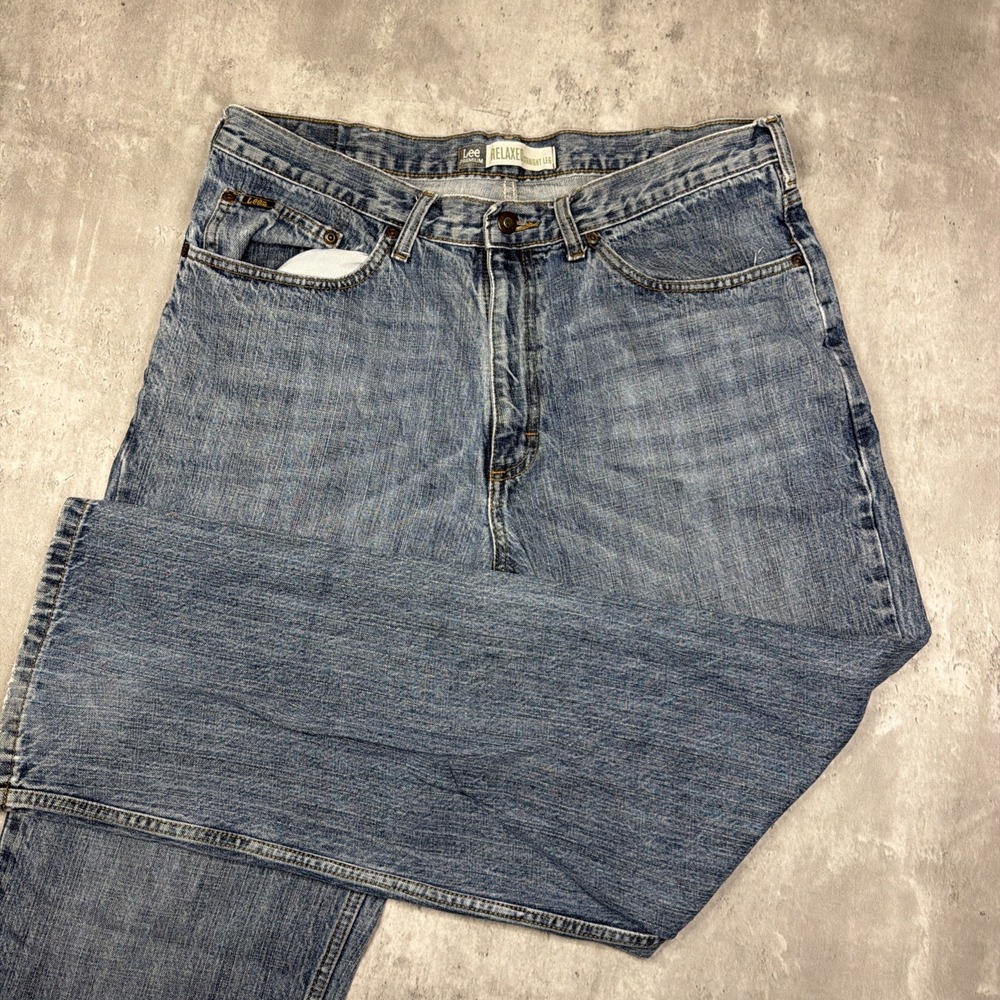 Lee Denim Jeans Men's 36x32 Blue Pants Relaxed Fit Straight Leg Workwear USA